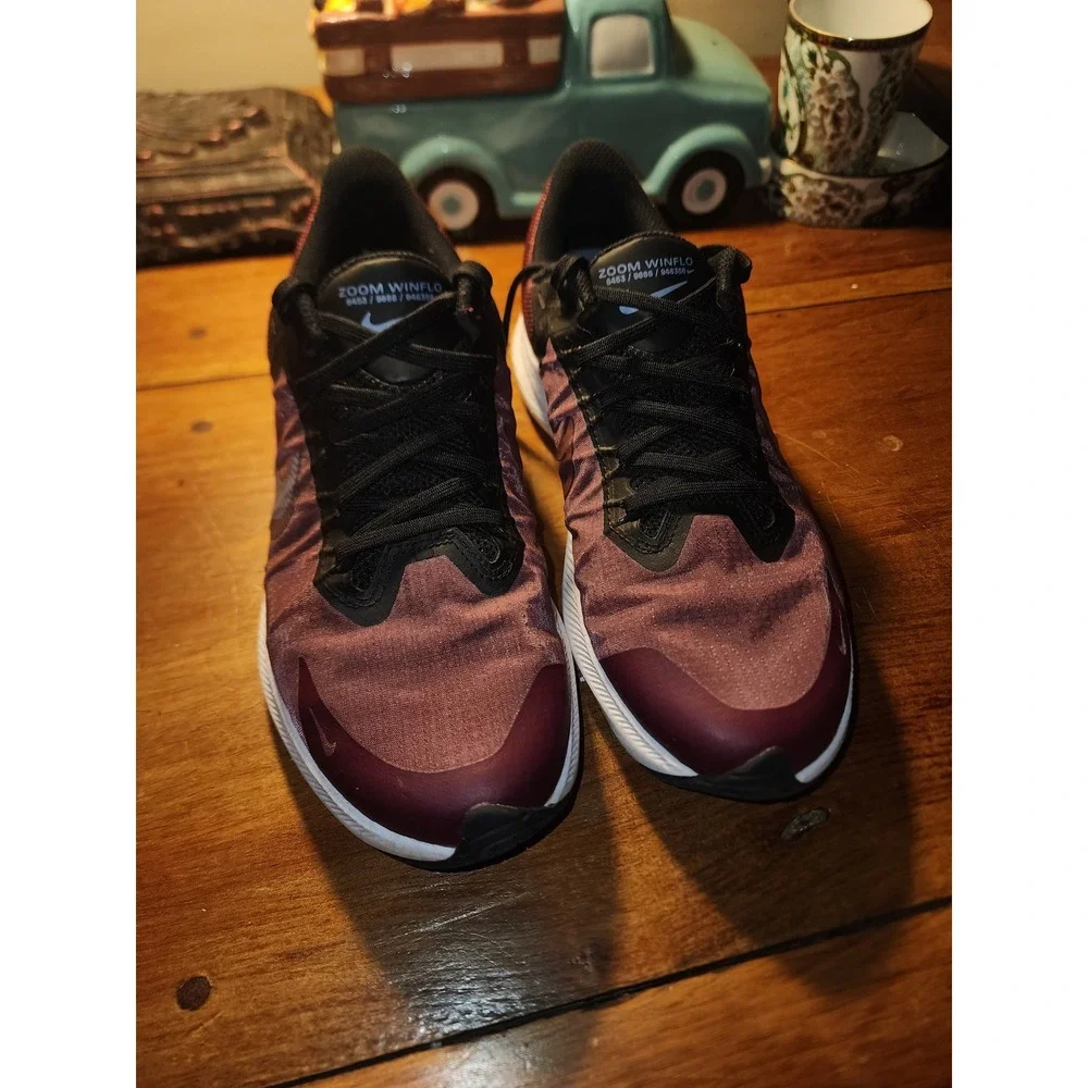 Nike Zoom Winflo 8 Mens Running Shoes Burgundy White CW3421 600 Sz 7, womens 8.5